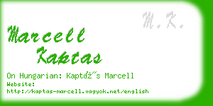 marcell kaptas business card